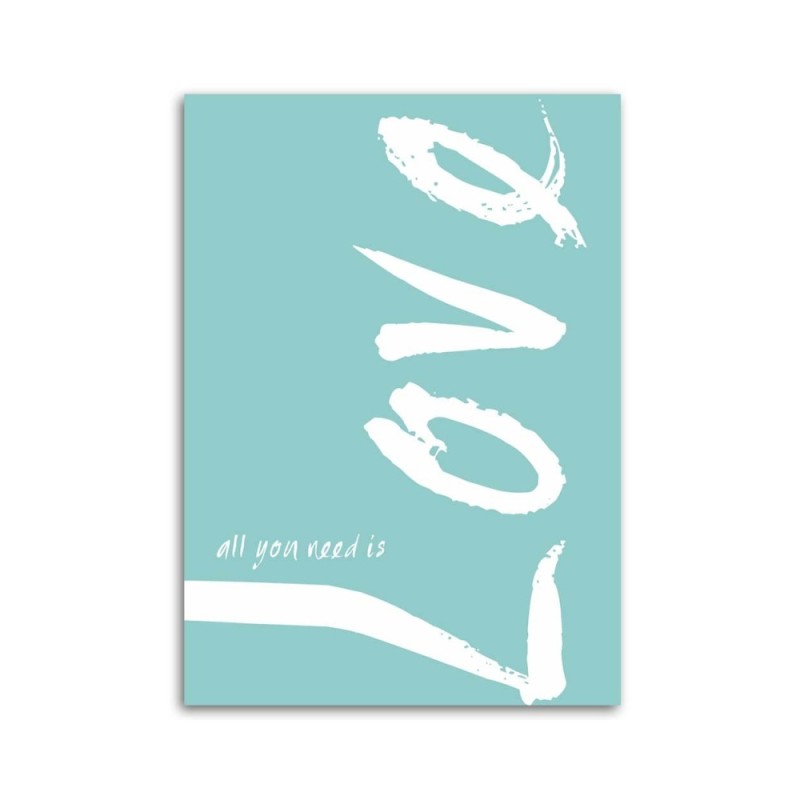 Leinwandbild modern - Blaue Liebe | Feeby