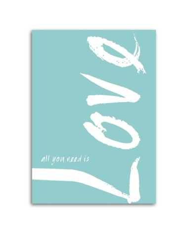 Leinwandbild modern - Blaue Liebe | Feeby