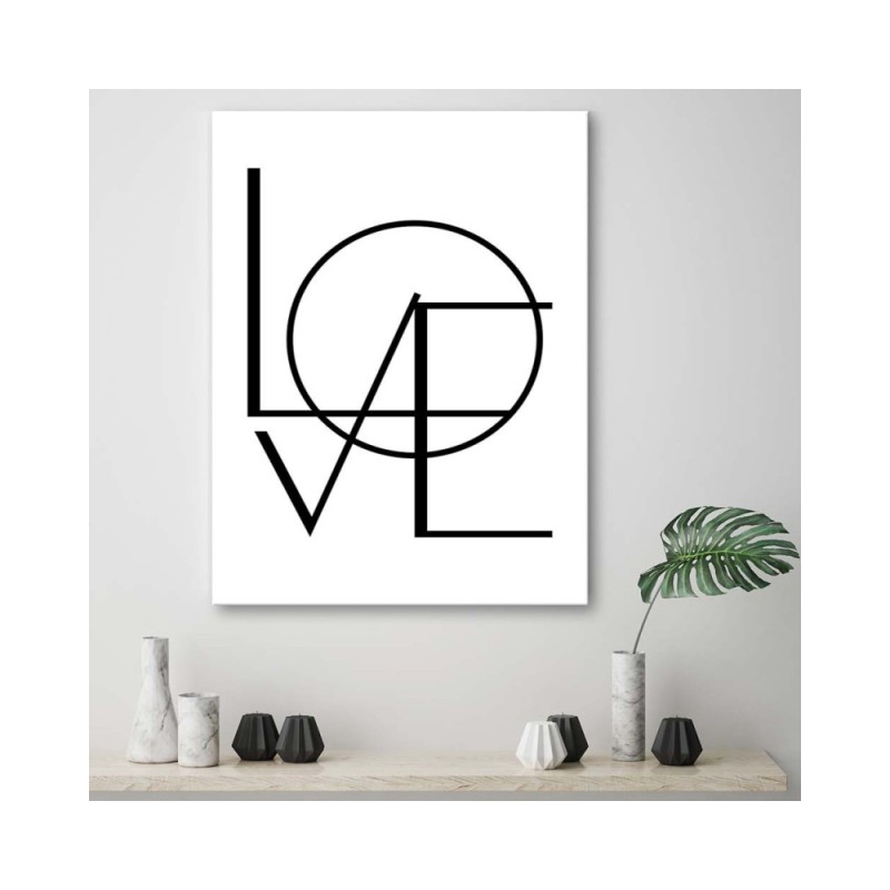 Leinwandbild - Liebe auf weißem Hintergrund | Feeby