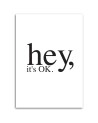 motywacyjny Hey it's OK - Obraz do sypialni z napisami | FEEBY