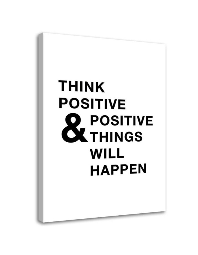 Dekoratives Leinwandbild - motivierend Positiv denken | Feeby
