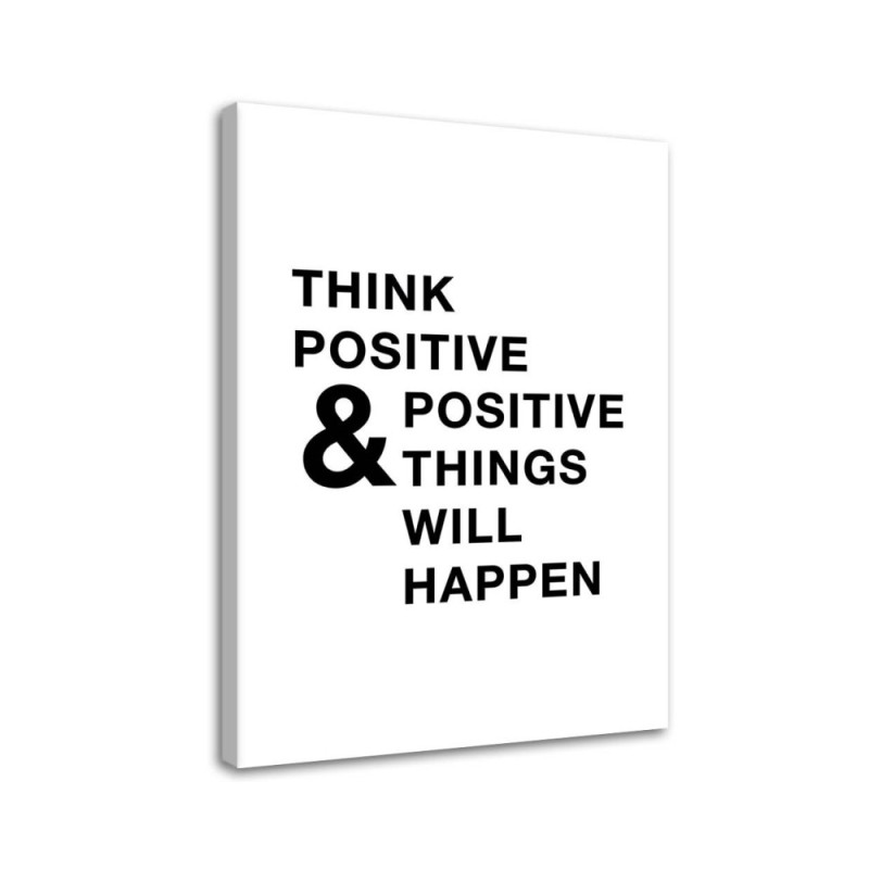 Dekoratives Leinwandbild - motivierend Positiv denken | Feeby