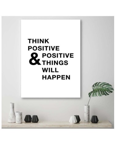 Dekoratives Leinwandbild - motivierend Positiv denken | Feeby
