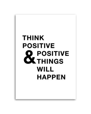 Dekoratives Leinwandbild - motivierend Positiv denken | Feeby