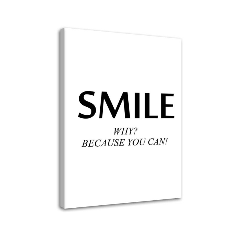 Bild auf Leinwand - motivierendes Lächeln | Feeby