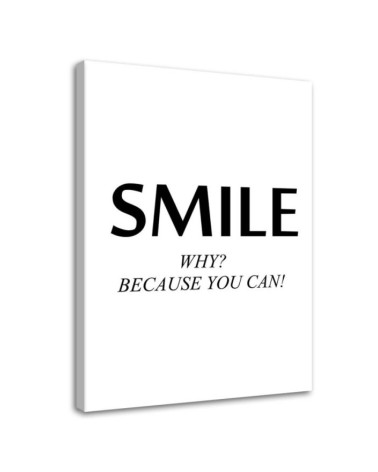 Motivational Smile - Canvas prints with quotes on canvas | FEEBY