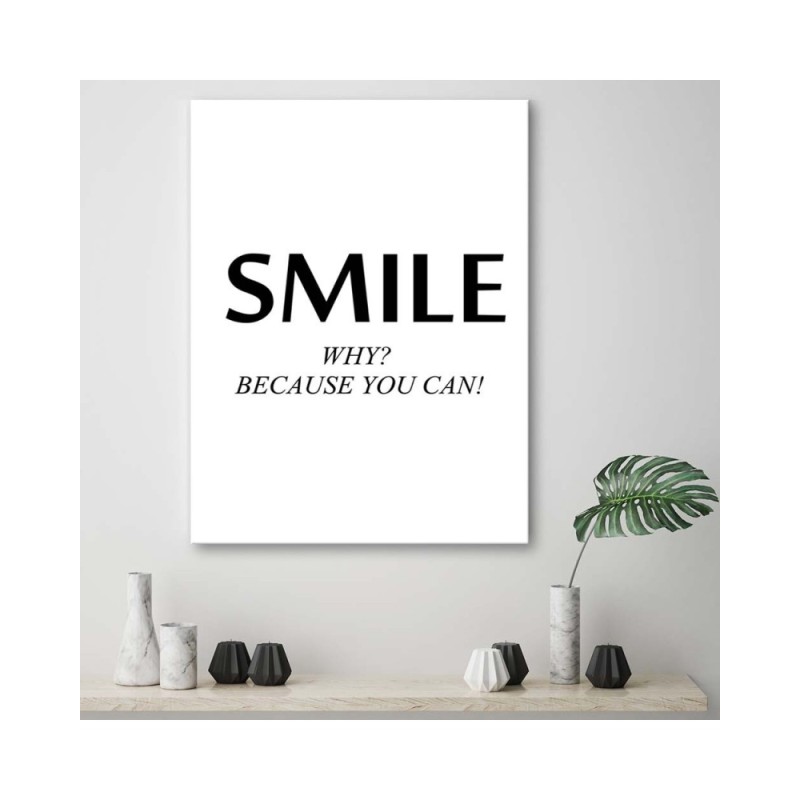 Bild auf Leinwand - motivierendes Lächeln | Feeby