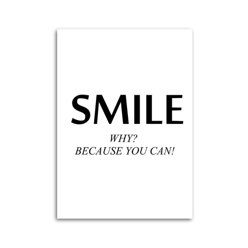 Bild auf Leinwand - motivierendes Lächeln | Feeby