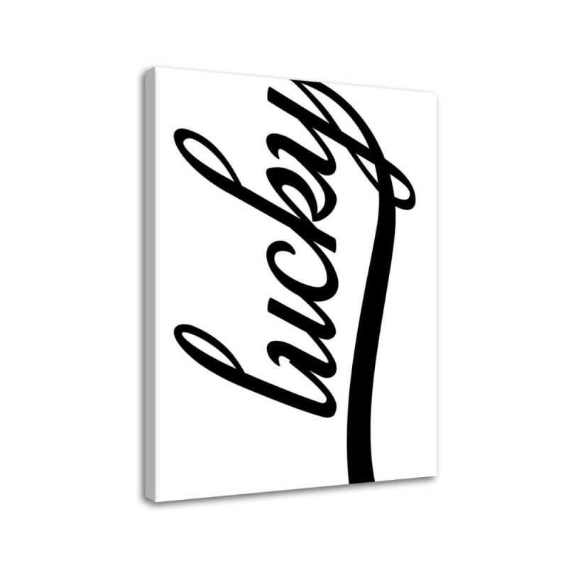 Leinwandbild - Glücklich auf weißem Hintergrund | Feeby