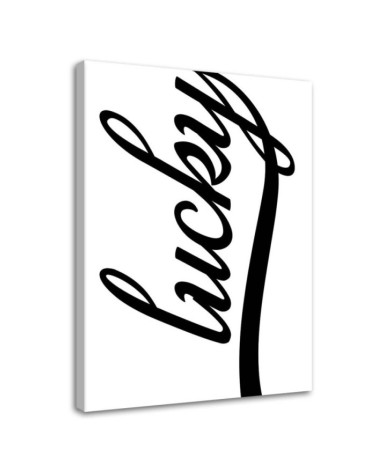 Lucky on white background - Modern Canvas painting for living room | FEEBY
