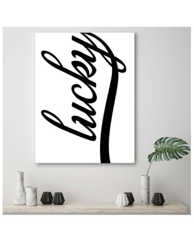 Leinwandbild - Glücklich auf weißem Hintergrund | Feeby