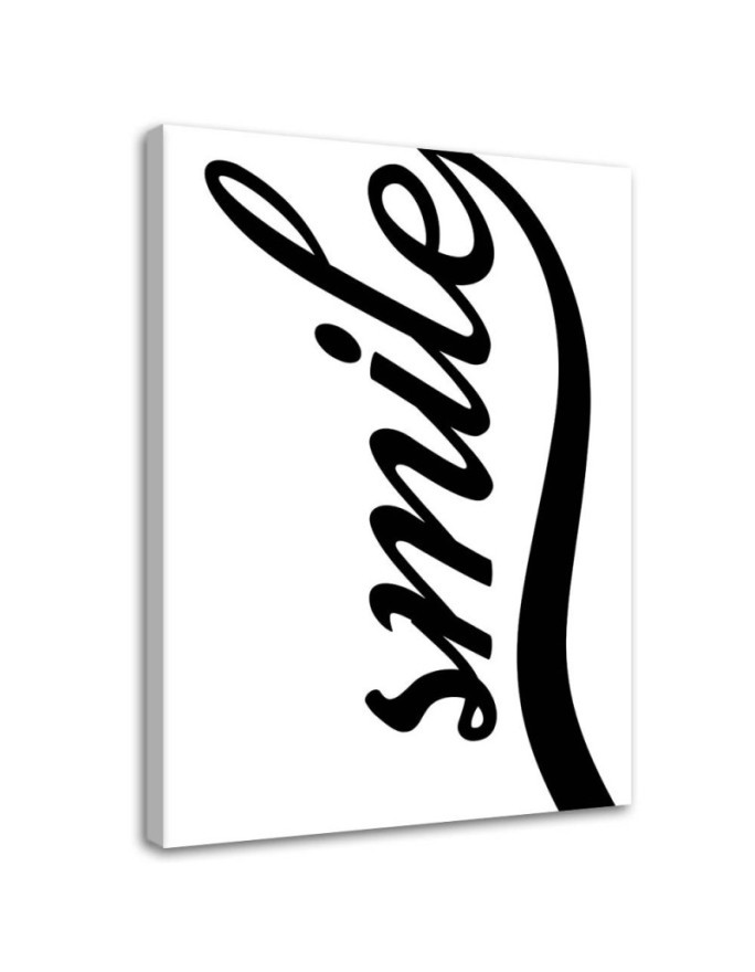 Leinwandbild modern - Lächeln auf weißem Hintergrund | Feeby