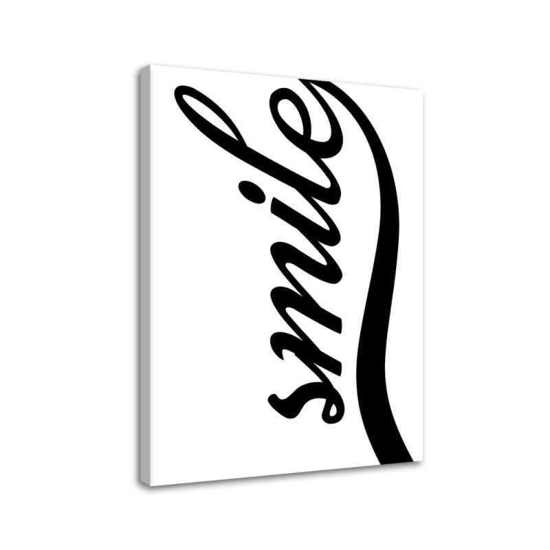 Leinwandbild modern - Lächeln auf weißem Hintergrund | Feeby