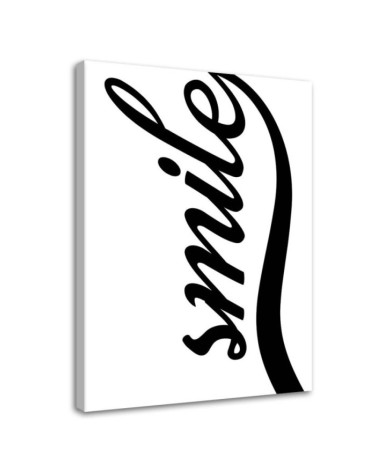 Smile on white background - Modern painting for living room | FEEBY