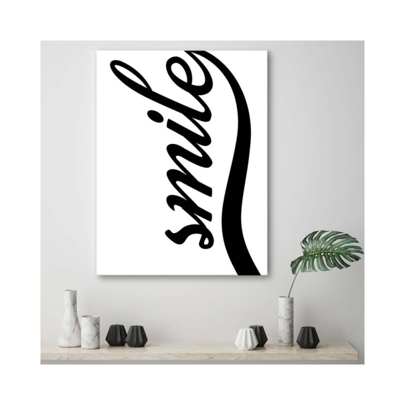 Leinwandbild modern - Lächeln auf weißem Hintergrund | Feeby