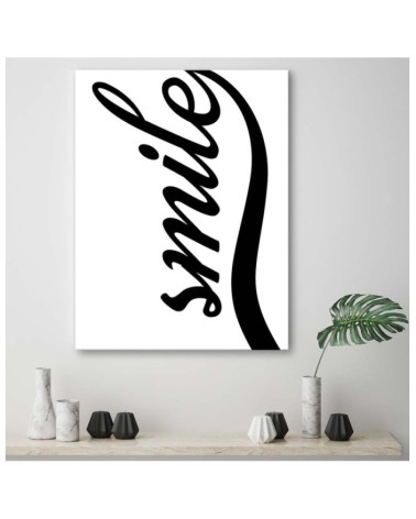 Leinwandbild modern - Lächeln auf weißem Hintergrund | Feeby
