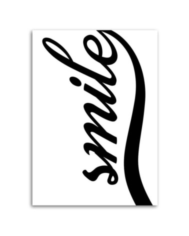 Leinwandbild modern - Lächeln auf weißem Hintergrund | Feeby