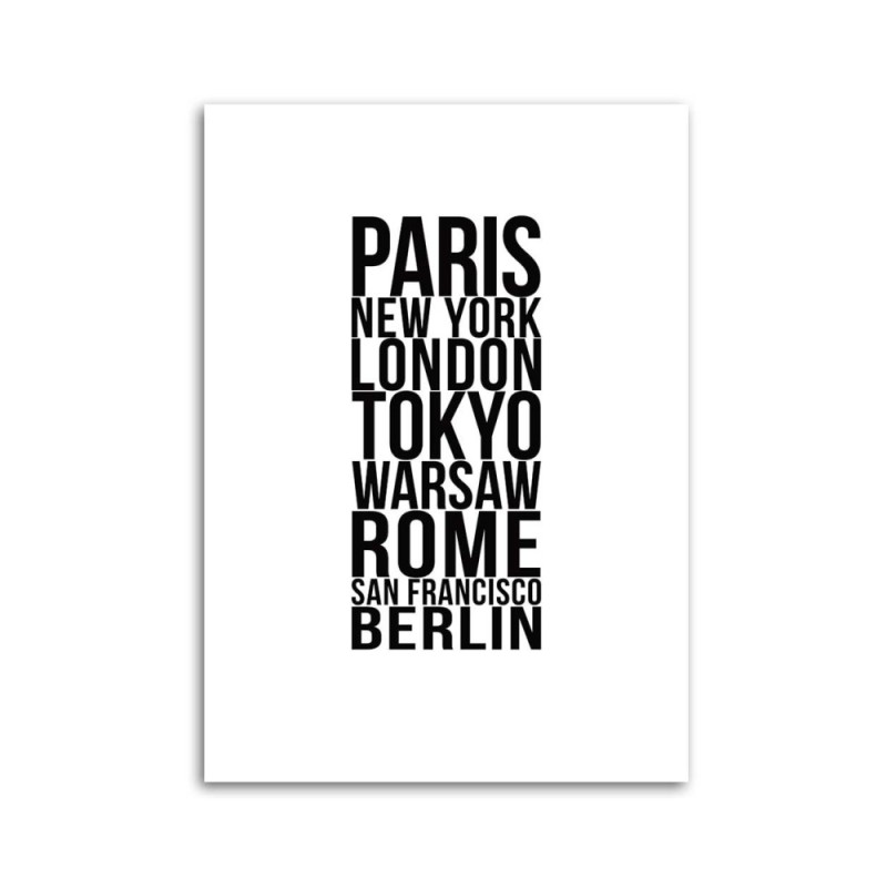 Modernes Wandbild - Paris London Tokio | Feeby