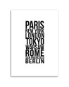 Paryż Londyn Tokio typografia - Nowoczesny obraz do salonu | FEEBY