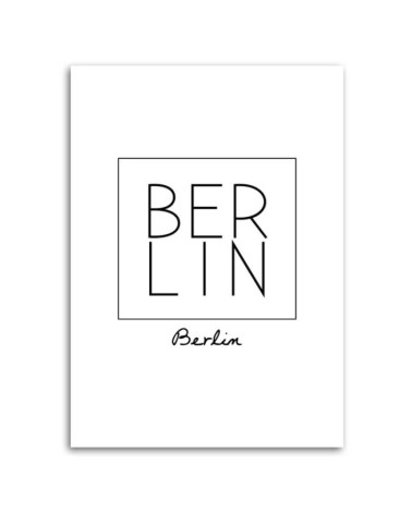 Dekoratives Leinwandbild - Gedruckte Aufschrift Berlin | Feeby