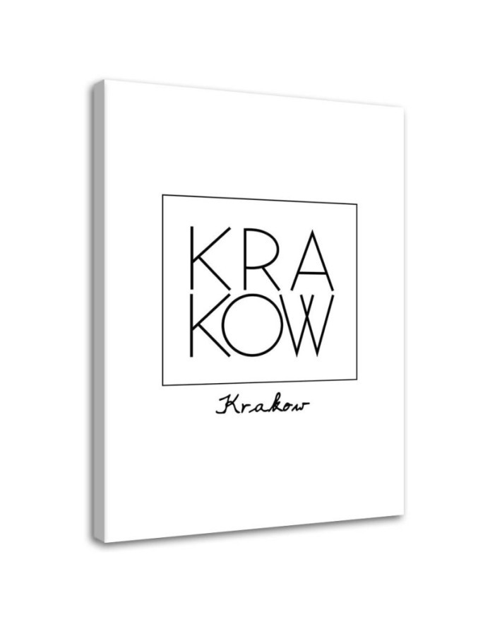 Napis Kraków - Nowoczesny obraz do salonu | FEEBY
