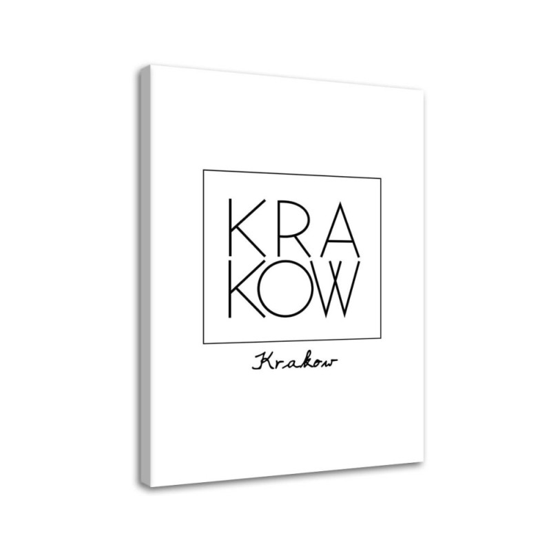 Napis Kraków - Nowoczesny obraz do salonu | FEEBY