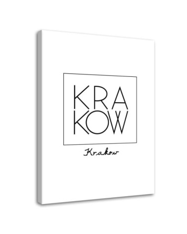 Napis Kraków - Nowoczesny obraz do salonu | FEEBY