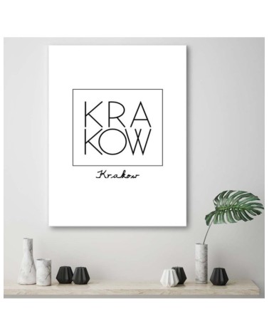 Bild auf Leinwand - Inschrift Kraków | Feeby