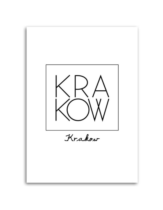 Napis Kraków - Nowoczesny obraz do salonu | FEEBY