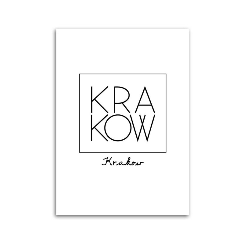 Bild auf Leinwand - Inschrift Kraków | Feeby