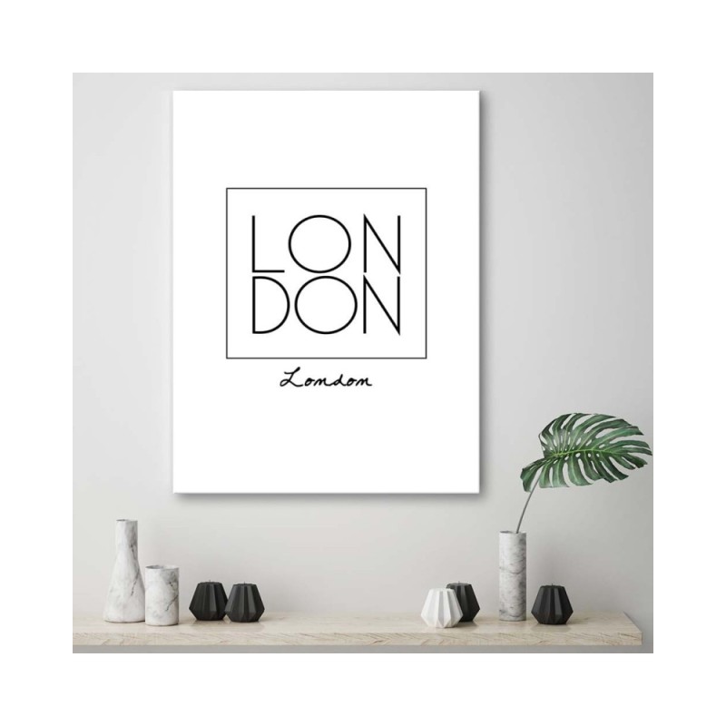 Leinwanddruck - Inschrift London | Feeby