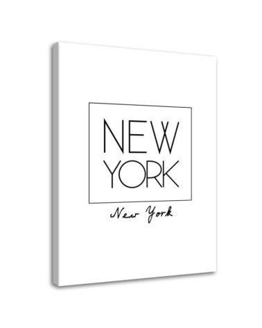 New York lettering typography - Modern Canvas painting for living room | FEEBY