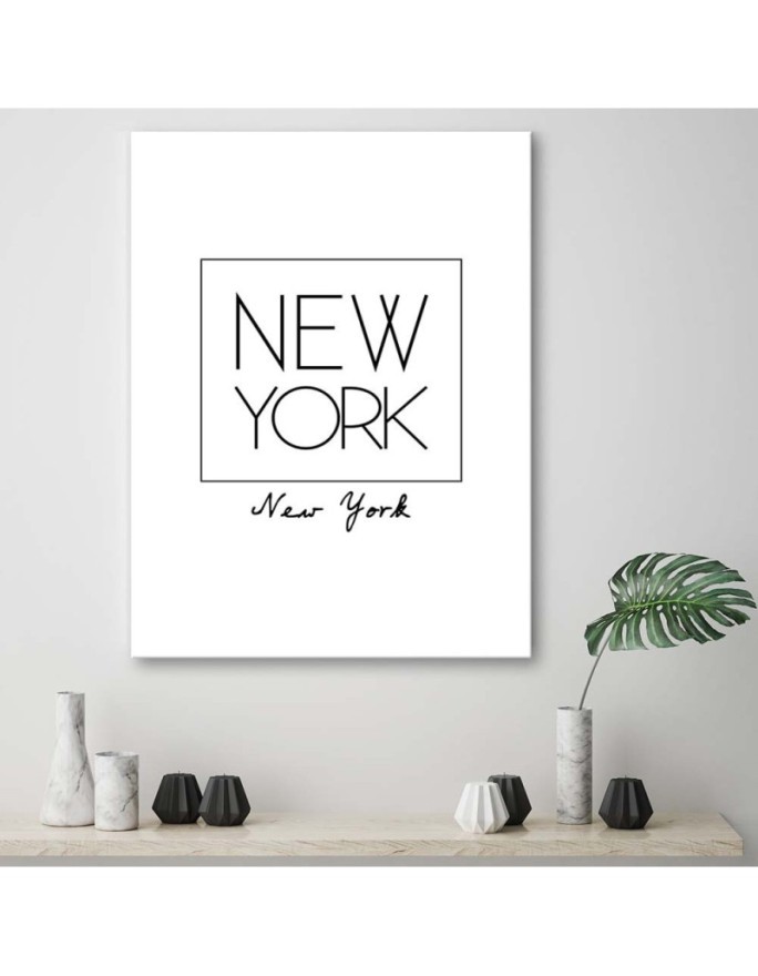 Napis Nowy Jork typografia - Nowoczesny obraz do salonu | FEEBY