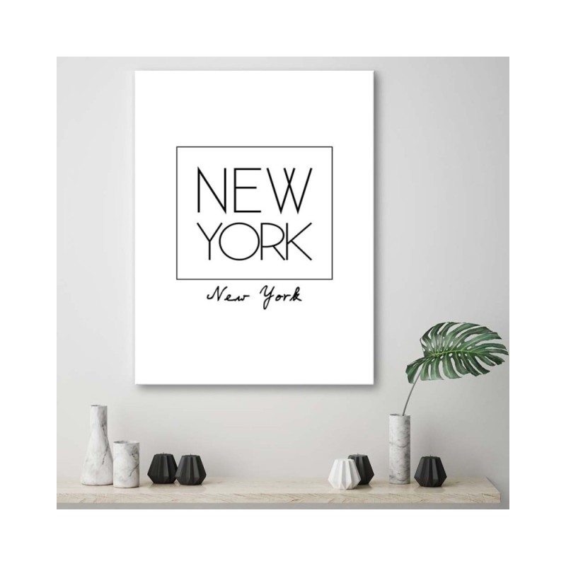 Leinwandbild - Inschrift New York | Feeby