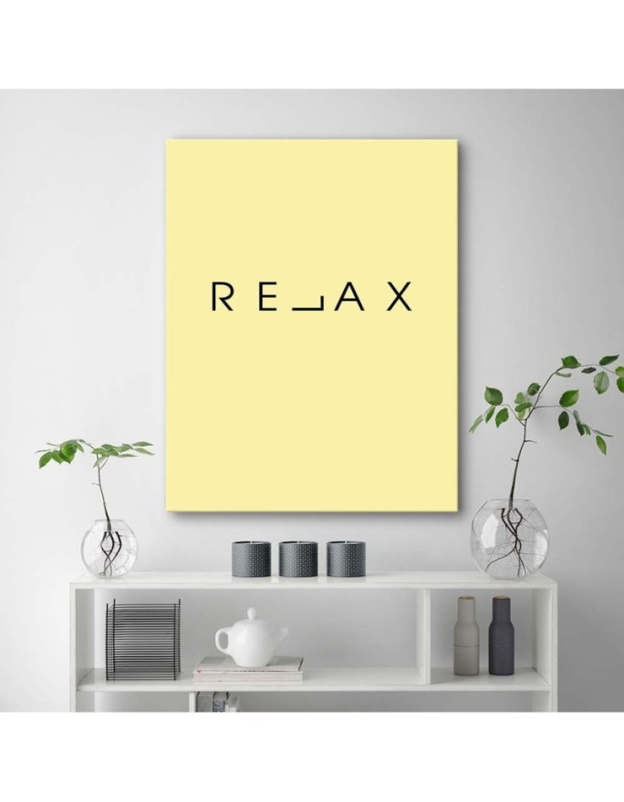 Relax typografia Nowoczesny obraz do sypialni | FEEBY