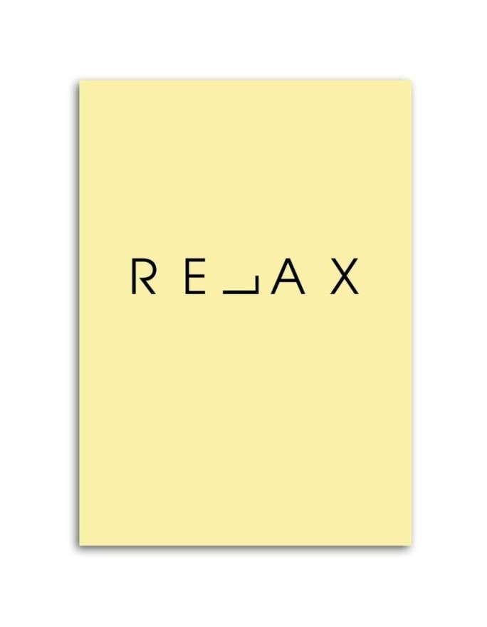 Relax typografia Nowoczesny obraz do sypialni | FEEBY