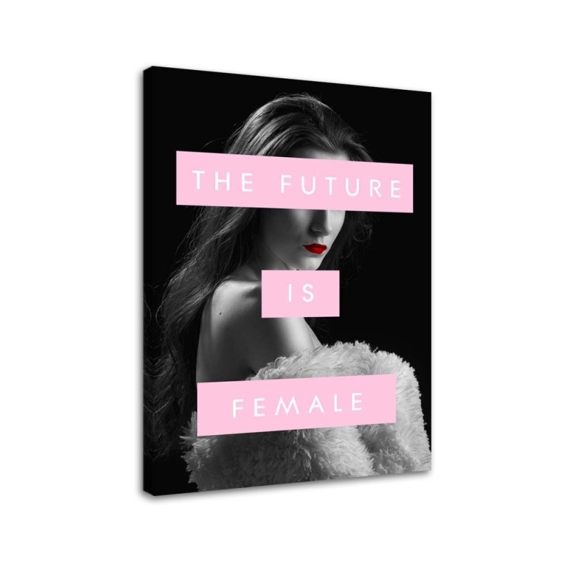 Future is a woman quotes - Modern Canvas painting for the bedroom | FEEBY