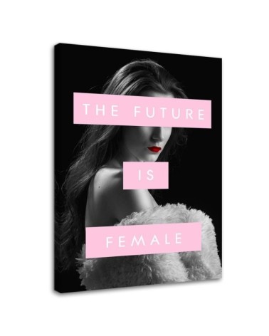 Future is a woman quotes - Modern Canvas painting for the bedroom | FEEBY