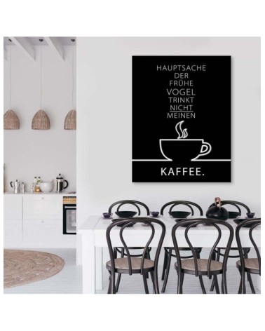 Dekoratives Leinwandbild - Typografie Kaffee | Feeby