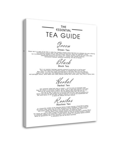 Guide to tea typography - Canvas prints with Quotes for Kitchen | FEEBY