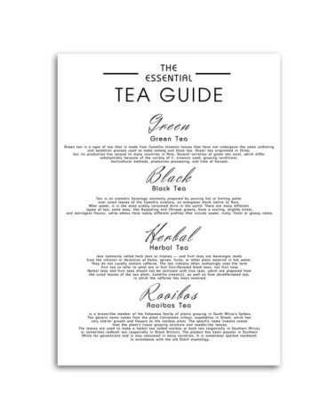 Bild auf Leinwand - Ein Leitfaden für Tee | Feeby