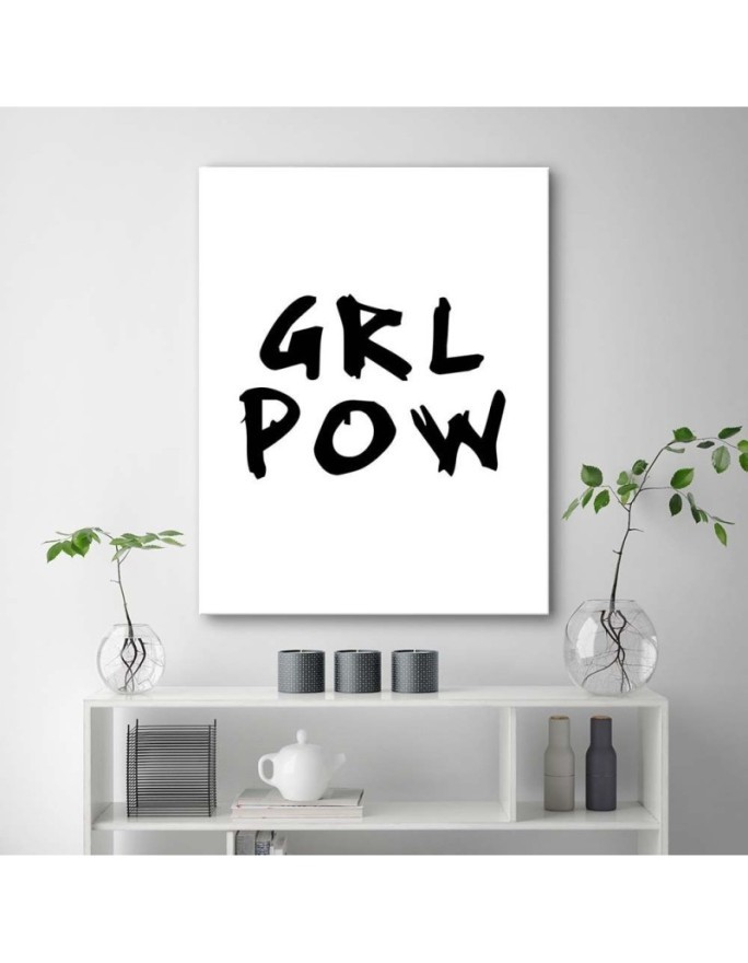 Girl Power Obraz z napisami na płótnie | FEEBY