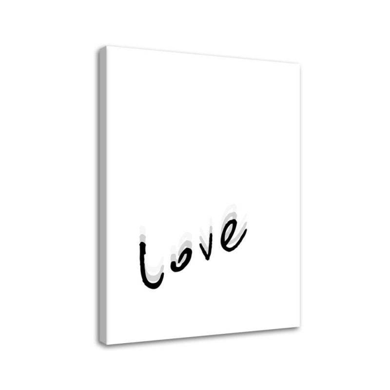 Dekoratives Leinwandbild - Liebe Typografie | Feeby