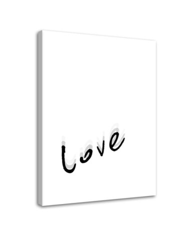 Dekoratives Leinwandbild - Liebe Typografie | Feeby