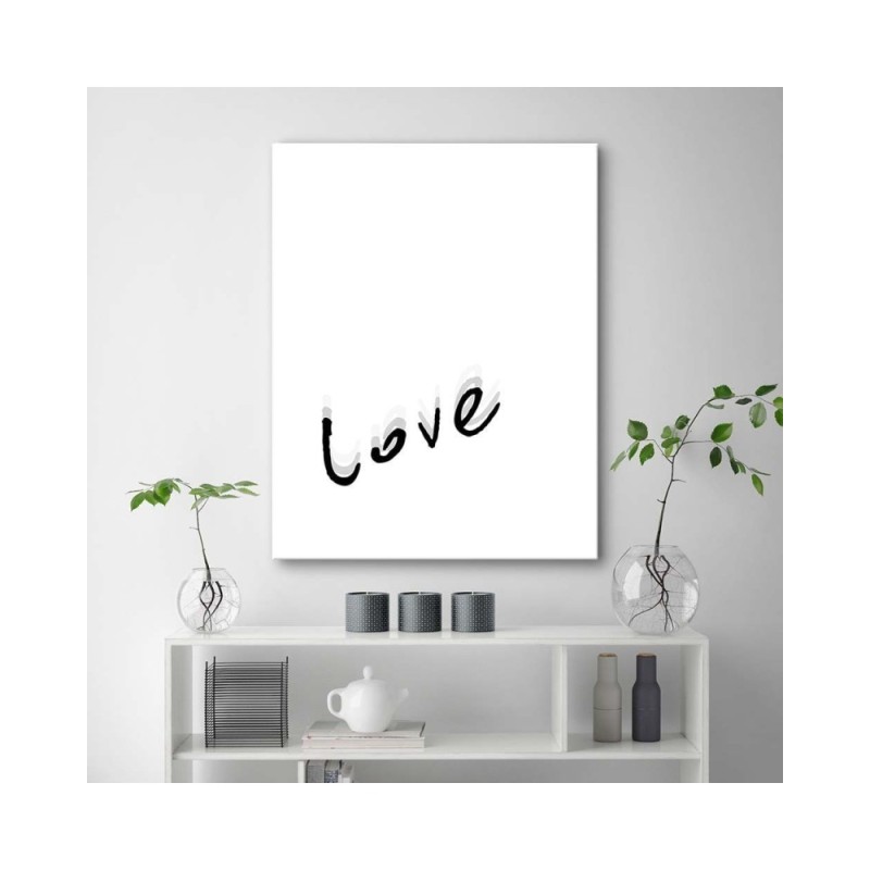 Dekoratives Leinwandbild - Liebe Typografie | Feeby