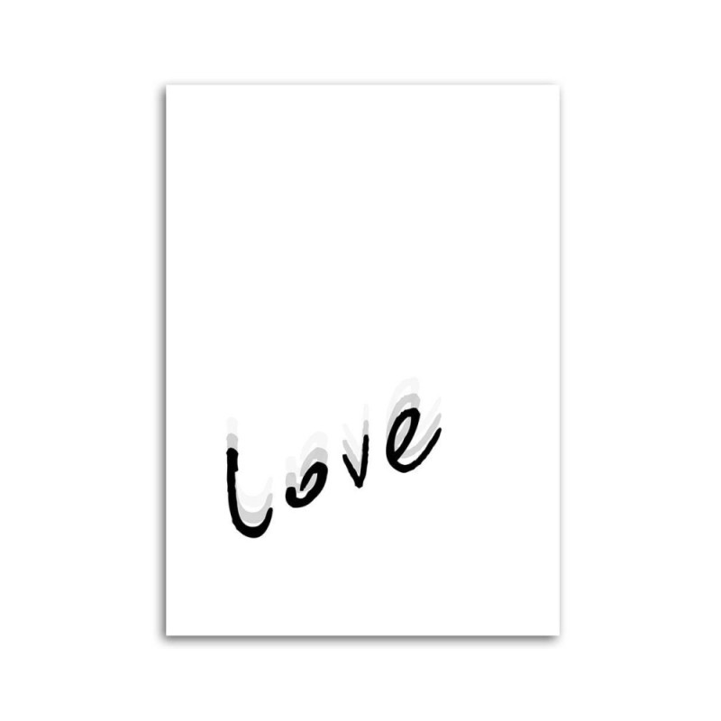 Dekoratives Leinwandbild - Liebe Typografie | Feeby