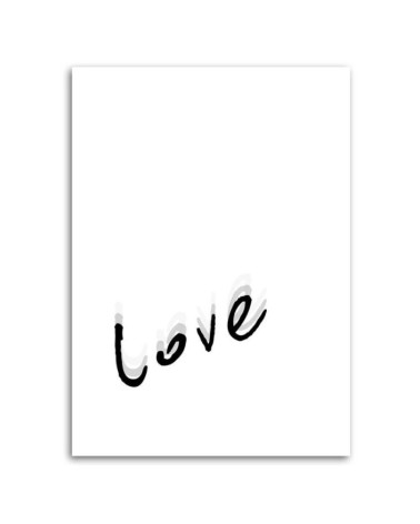Dekoratives Leinwandbild - Liebe Typografie | Feeby