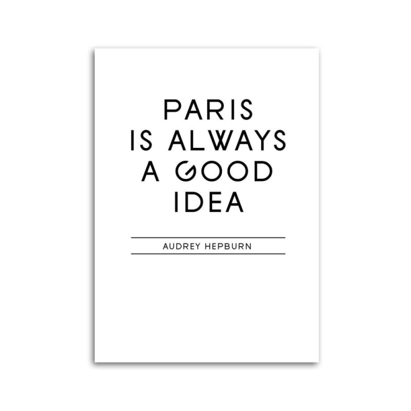 Bild auf Leinwand - Paris ist eine gute Idee | Feeby