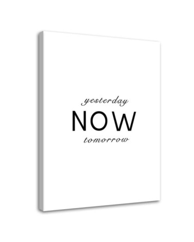 Typografia Wczoraj dziś jutro Obraz dekoracyjny na ścianę | FEEBY