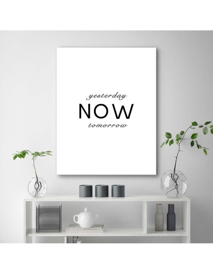 Typografia Wczoraj dziś jutro Obraz dekoracyjny na ścianę | FEEBY